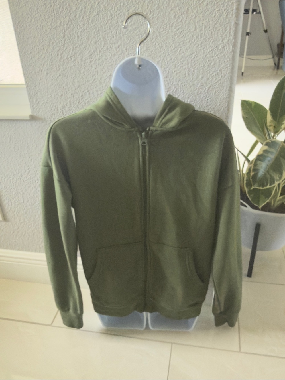 Cat & Jack Olive Green Zip Hoodie Jacket - boys